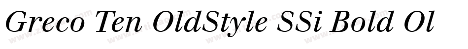 Greco Ten OldStyle SSi Bold Old Style Figures字体转换